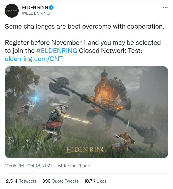Elden Ring, Elden Ring Closed Network Test, PlayStation 4, PlayStation 5, Xbox One, Xbox Series X|S
