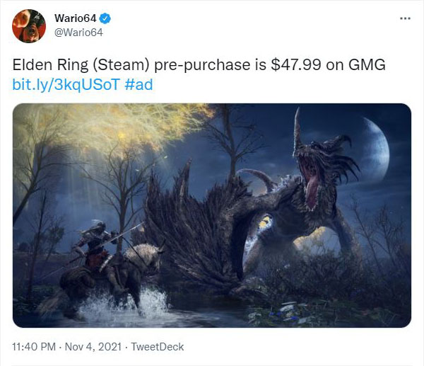 Elden Ring, Elden Ring Discounts Sale, Green Man Gaming, Elden Ring Steam Key, Twitter Wario64