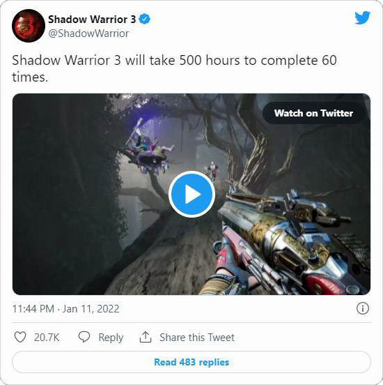 Shadow Warrior 3, 500 hours, Complete 100%