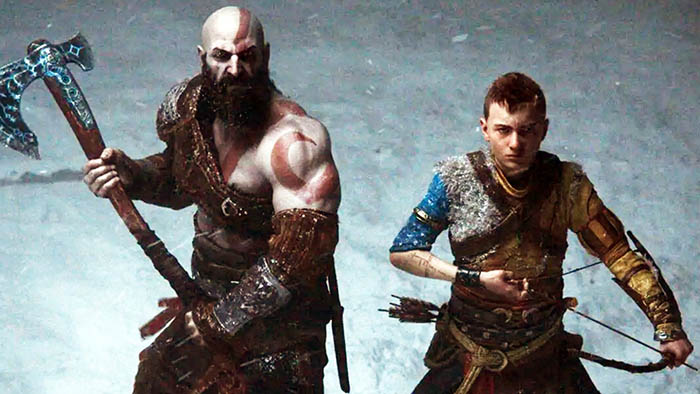 God of War Ragnarök, Kratos, Atreus, Mjolnir